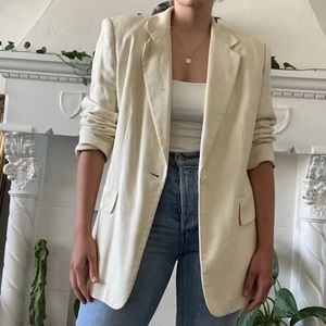 Cream oversized blazer